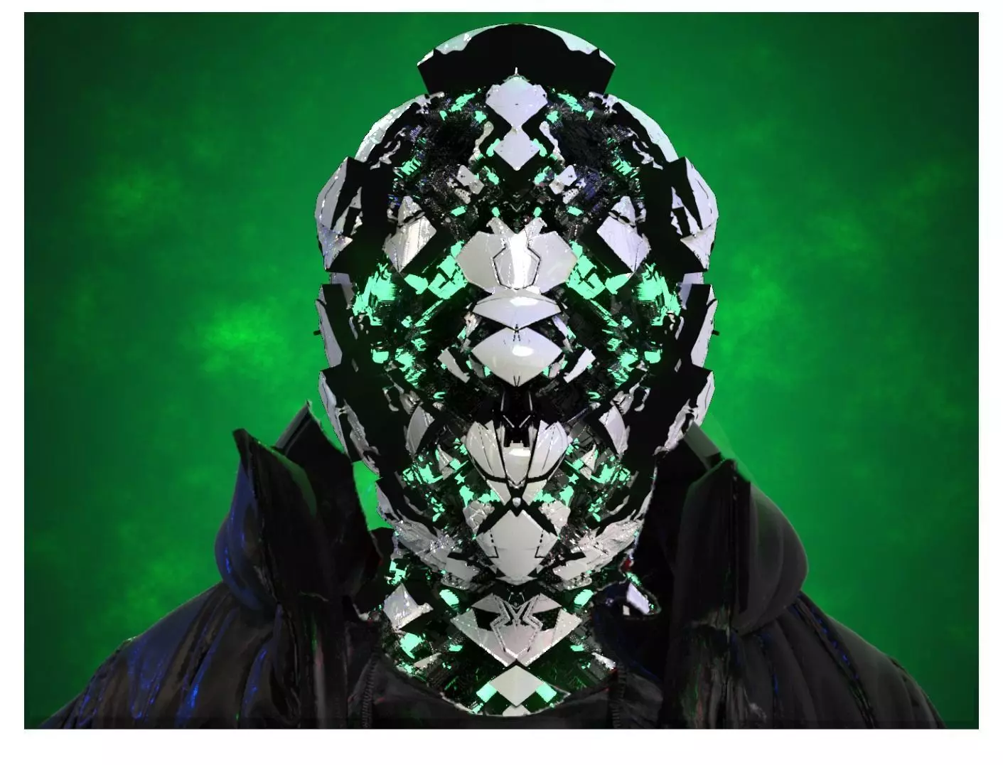 Sci-Fi Helmet Space Astronaut Character Robot 36 3D model_0