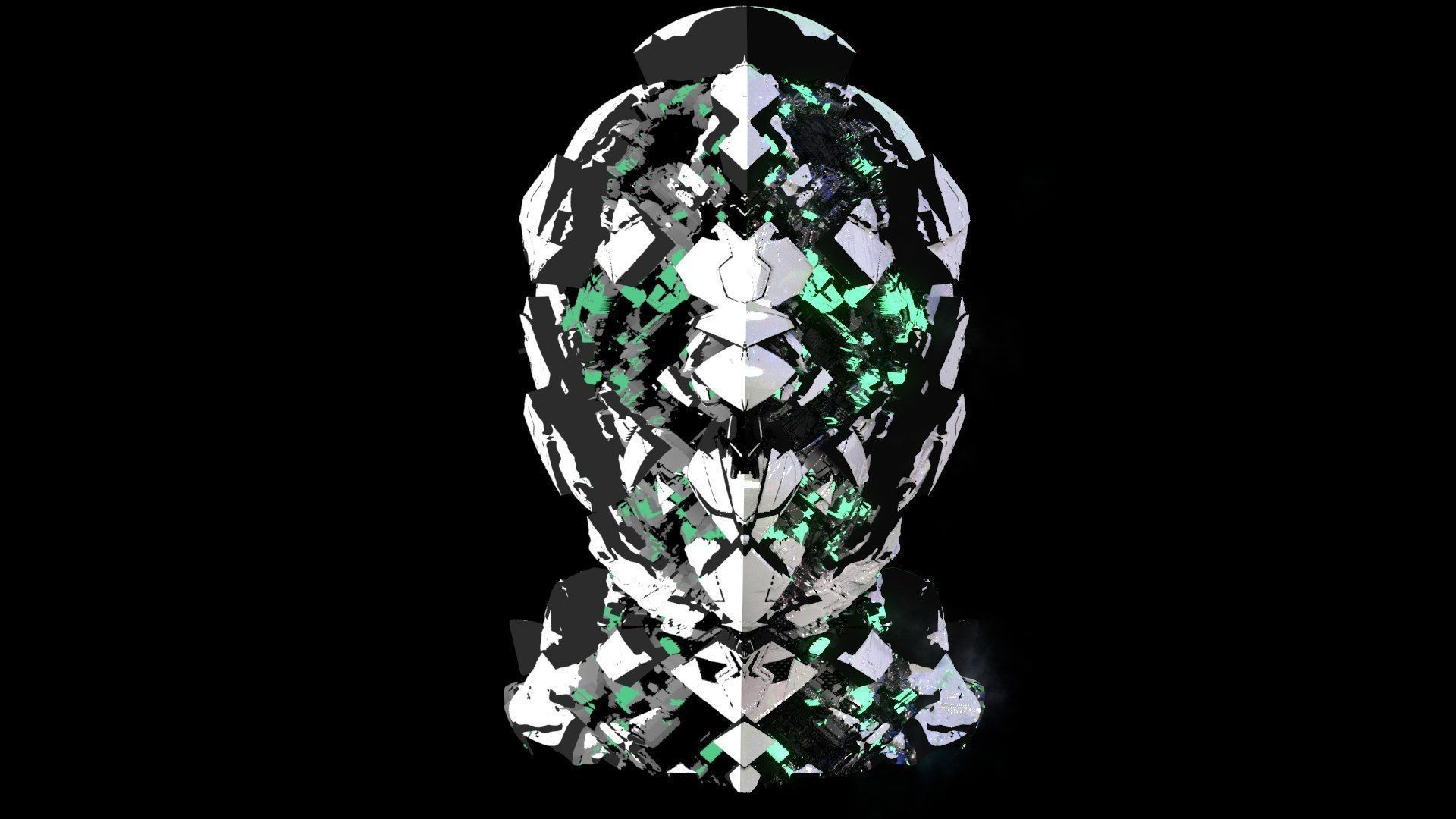 Sci-Fi Helmet Space Astronaut Character Robot 36 3D model_3