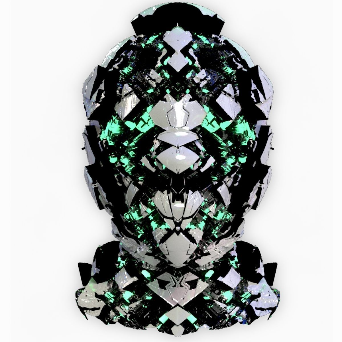 Sci-Fi Helmet Space Astronaut Character Robot 36 3D model_6