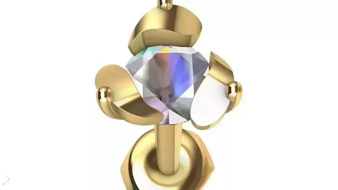 2 mm diamond studs stl verified 