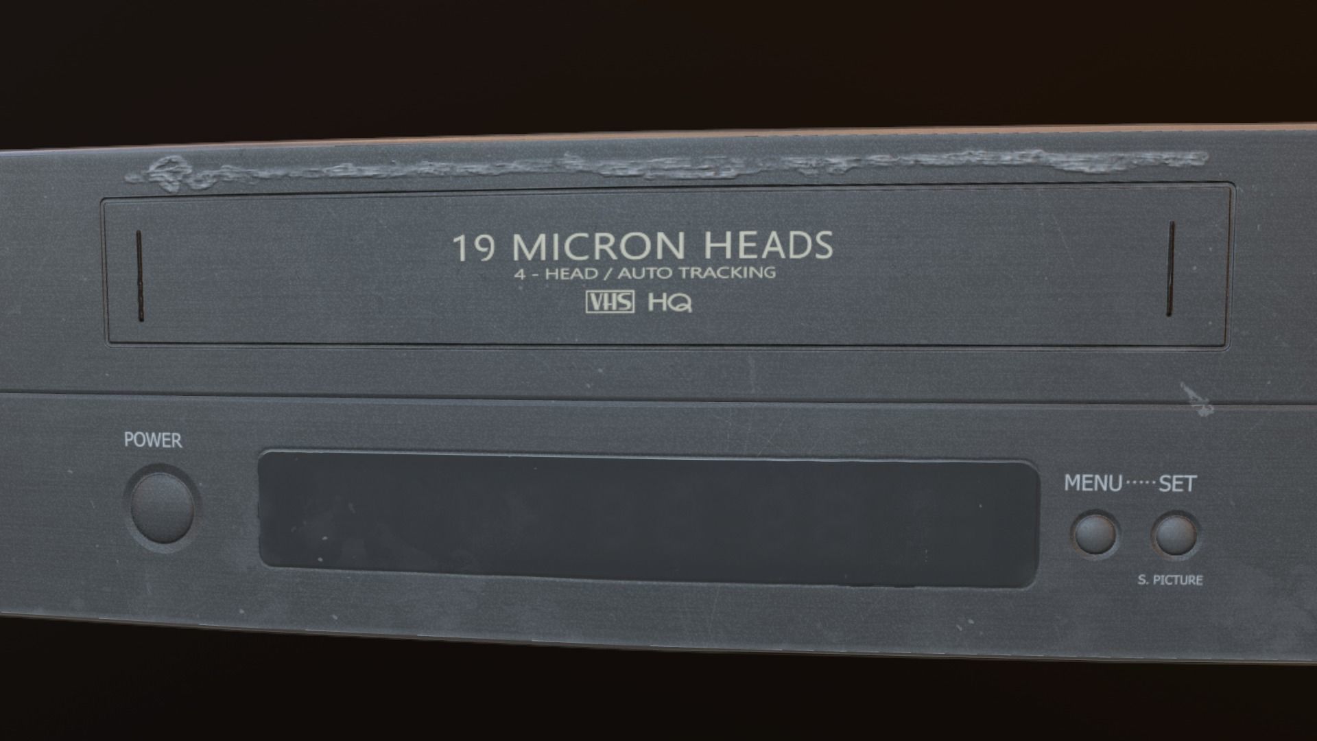 SHARP VHS Player Low-poly 3D model_8