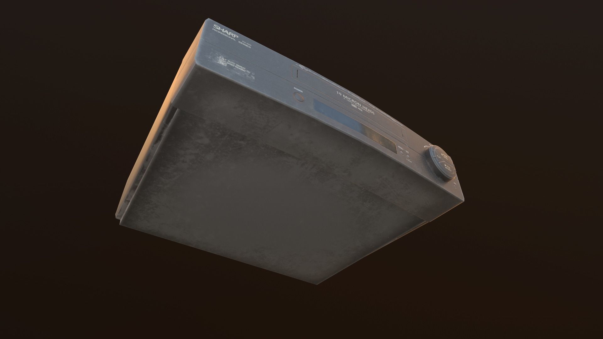 SHARP VHS Player Low-poly 3D model_10