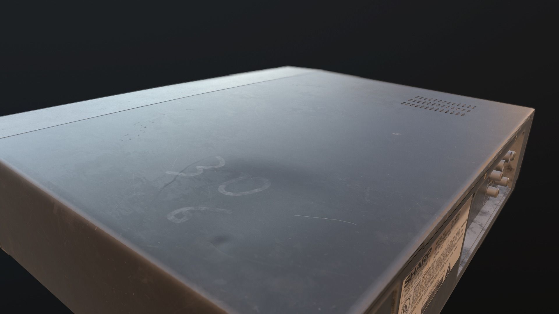 SHARP VHS Player Low-poly 3D model_7