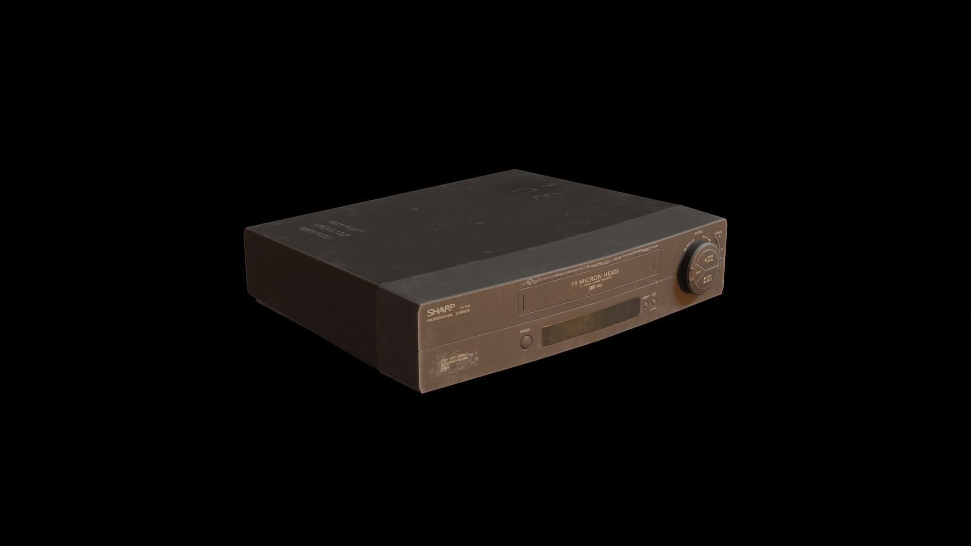 SHARP VHS Player Low-poly 3D model_12
