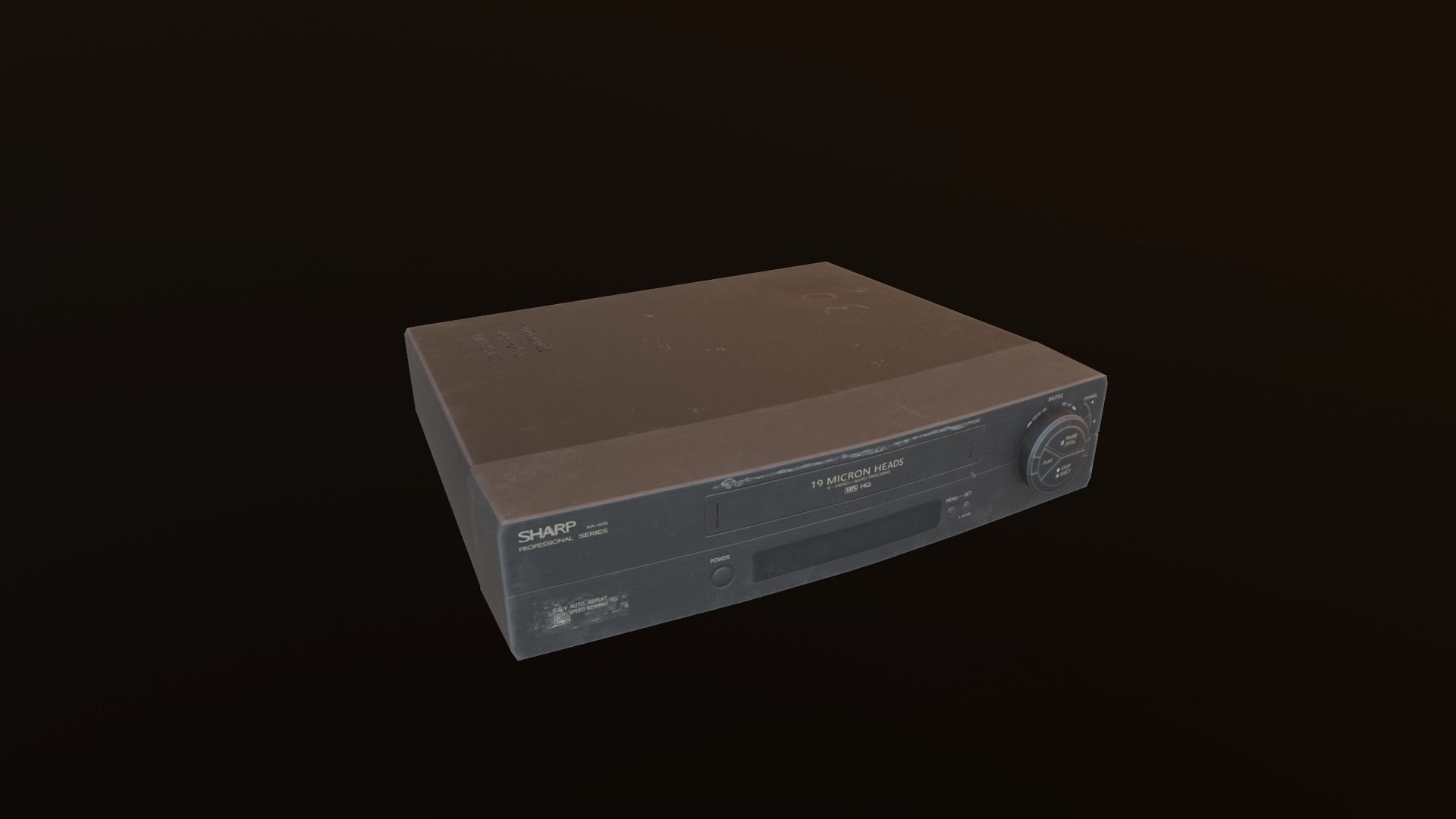 SHARP VHS Player Low-poly 3D model_4