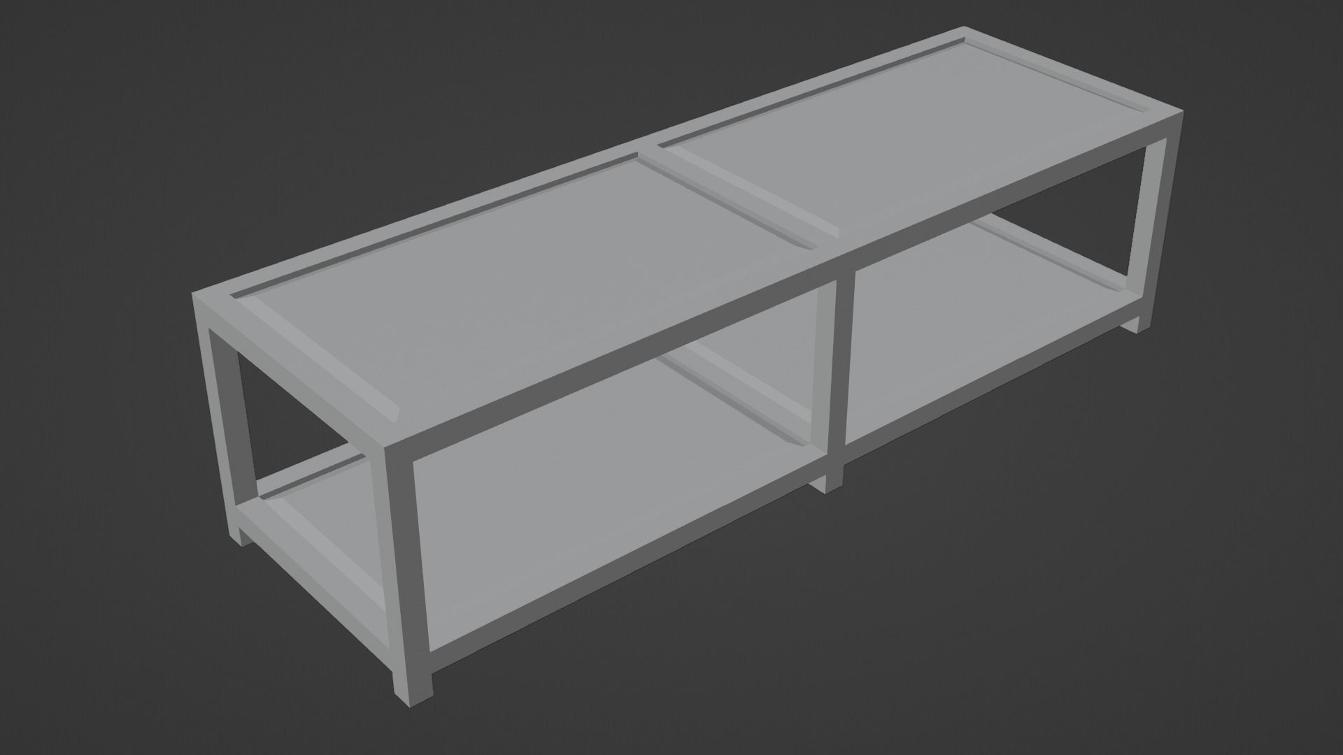 Coffee Table with glass surfaces Low-poly 3D model_2