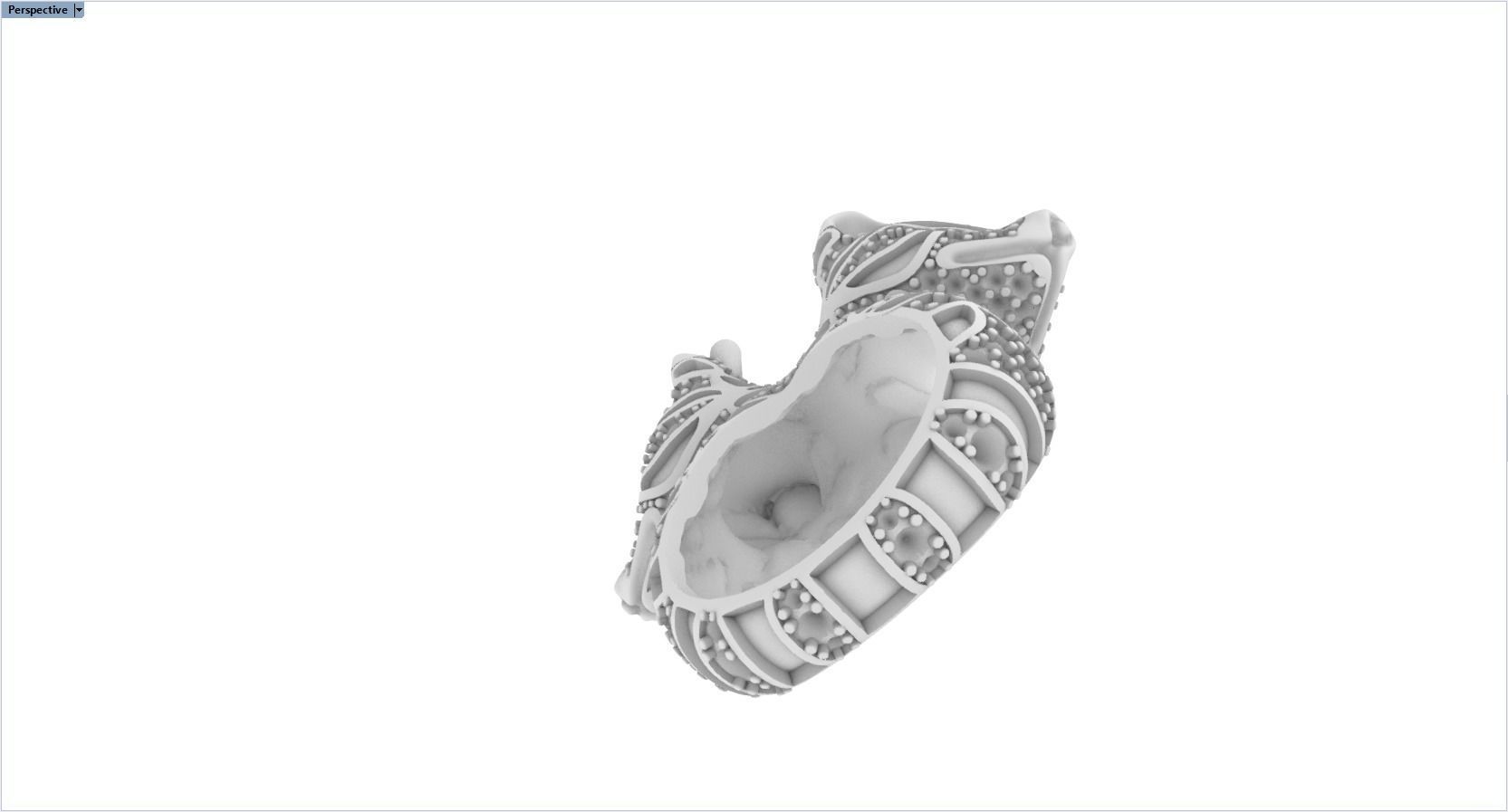 cat ring with gems 3D print model_39