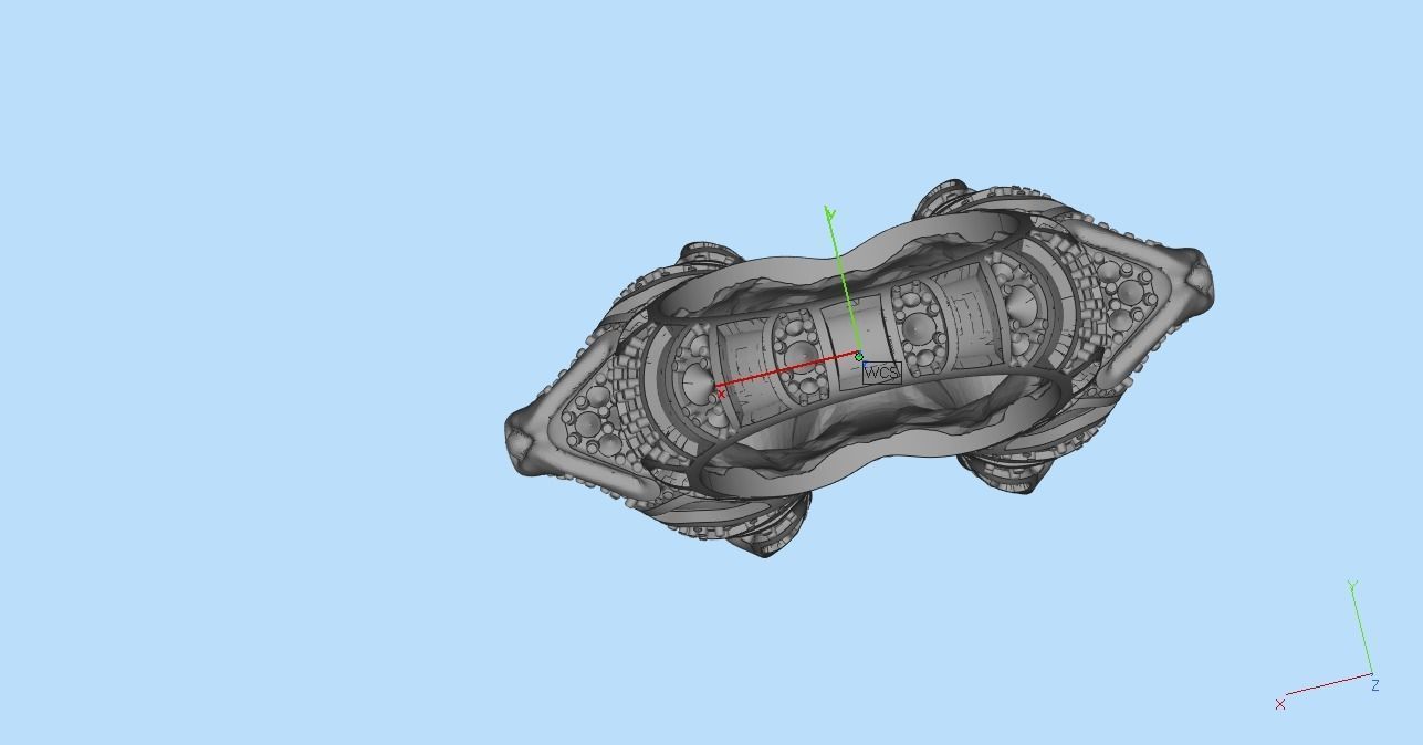 cat ring with gems 3D print model_45