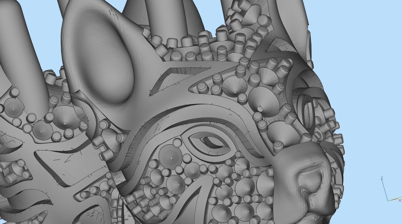 cat ring with gems 3D print model_47