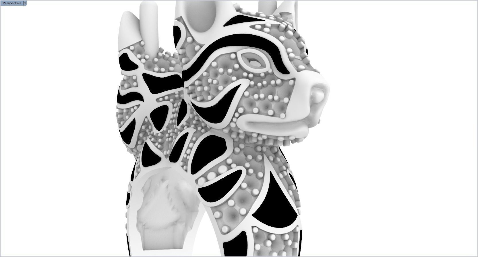 cat ring with gems 3D print model_37