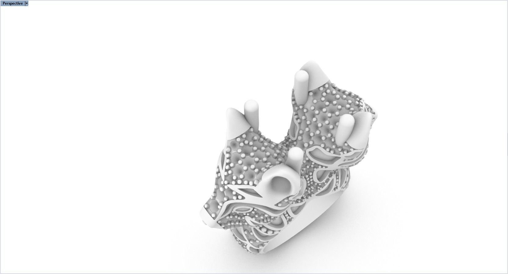 cat ring with gems 3D print model_38