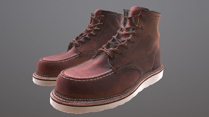 RED WINGS SHOES PBR Low-poly 3D model