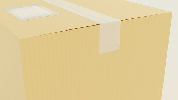 Cardboard Box Free low-poly 3D model