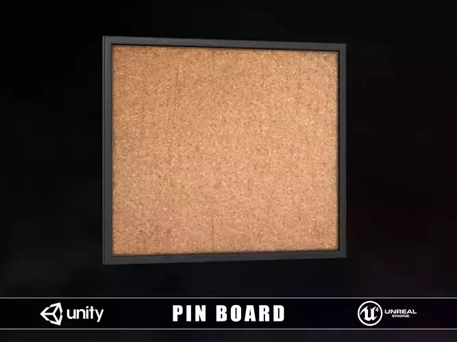 Pin Board Low-poly 3D model
