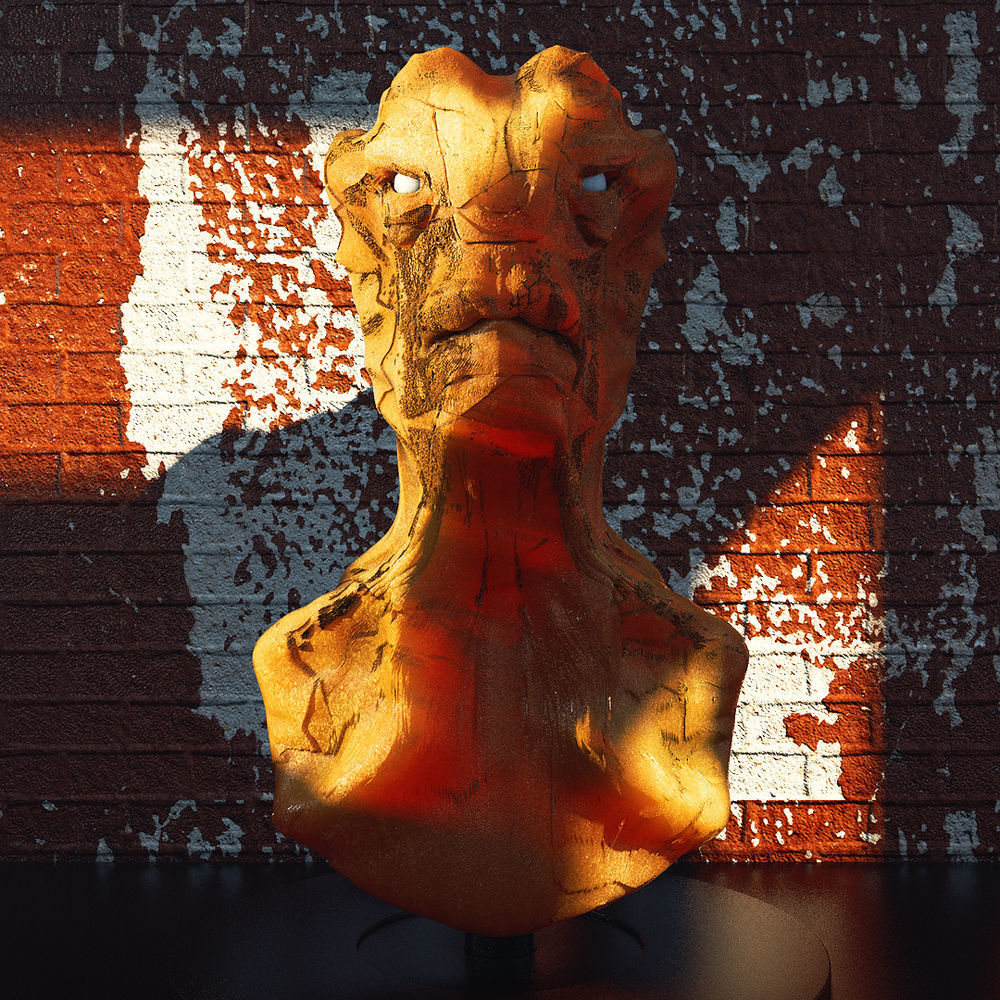 Steampunk hardcore cool scene creative scene Low-poly 3D model_2