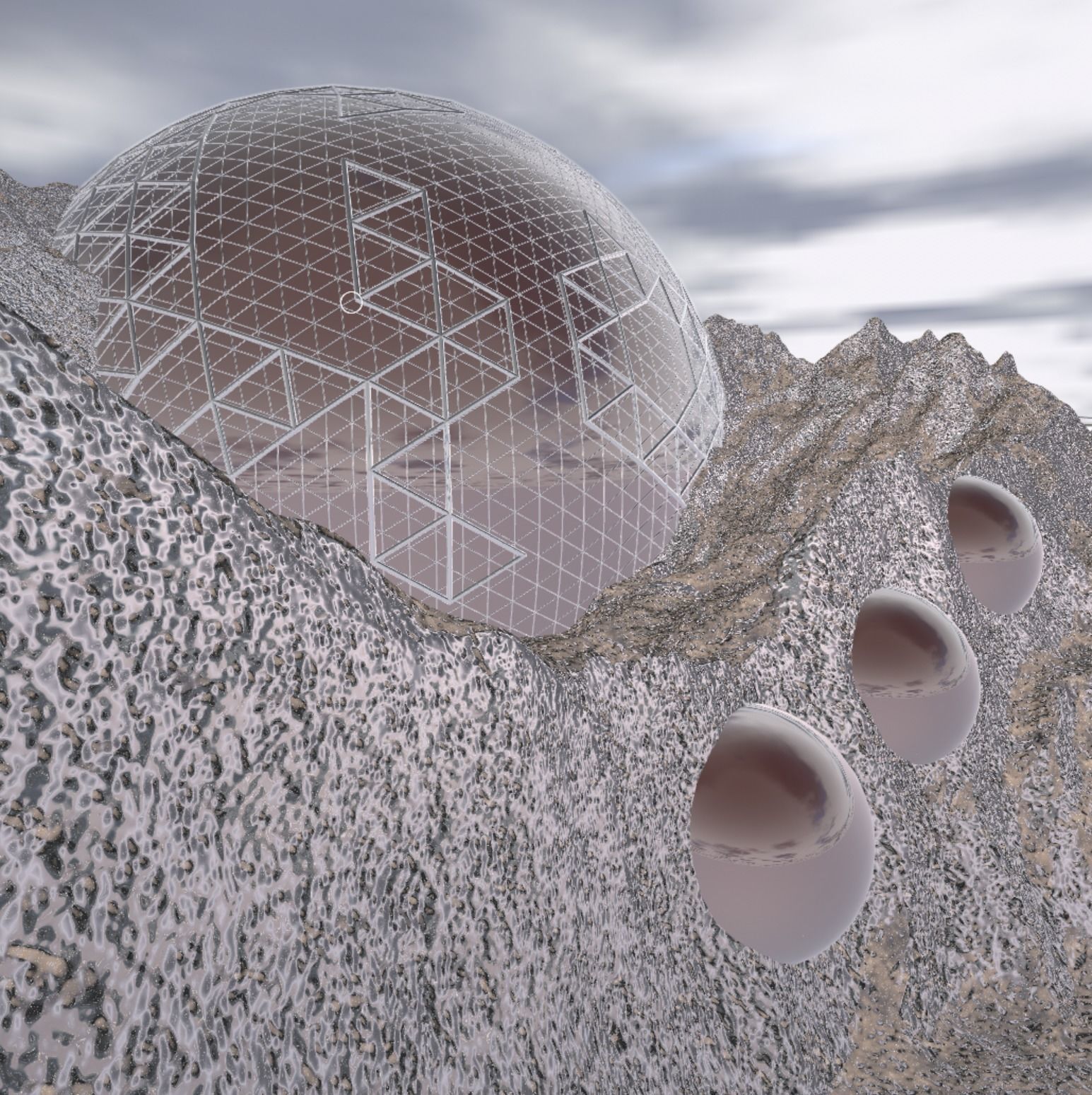 Steampunk hardcore cool scene creative scene Low-poly 3D model_9