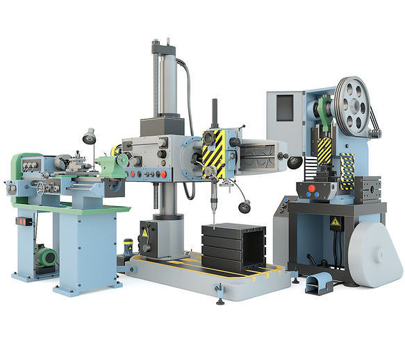 Mechanical press lathe machine Drilling press - Collection one 3D model