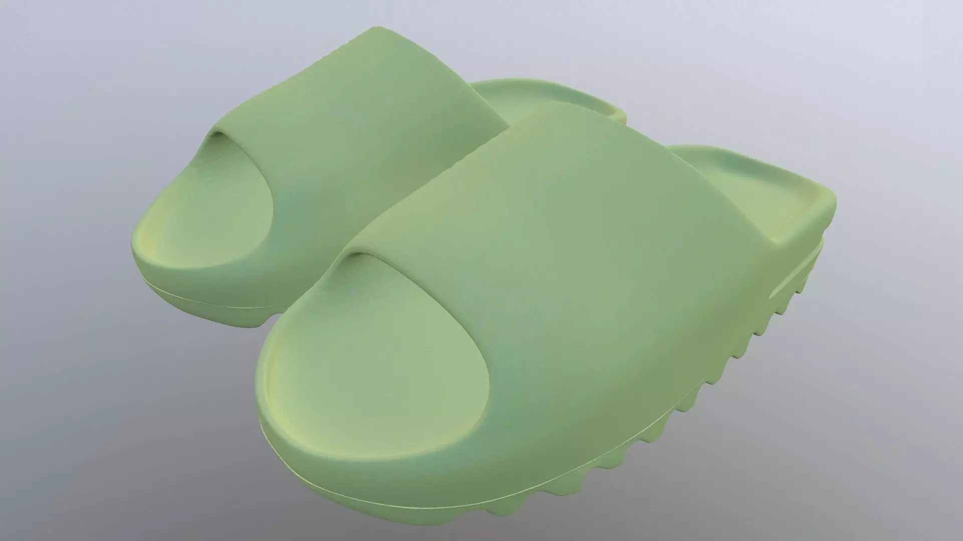 ADIDAS YEEZY SLIDE SHOES PBR Low-poly 3D model_0