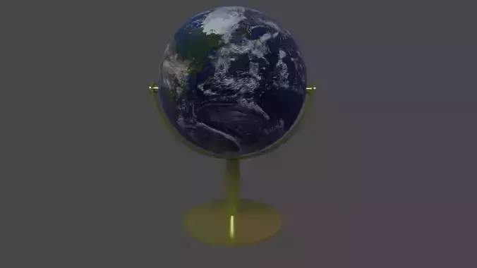 Globe with clouds