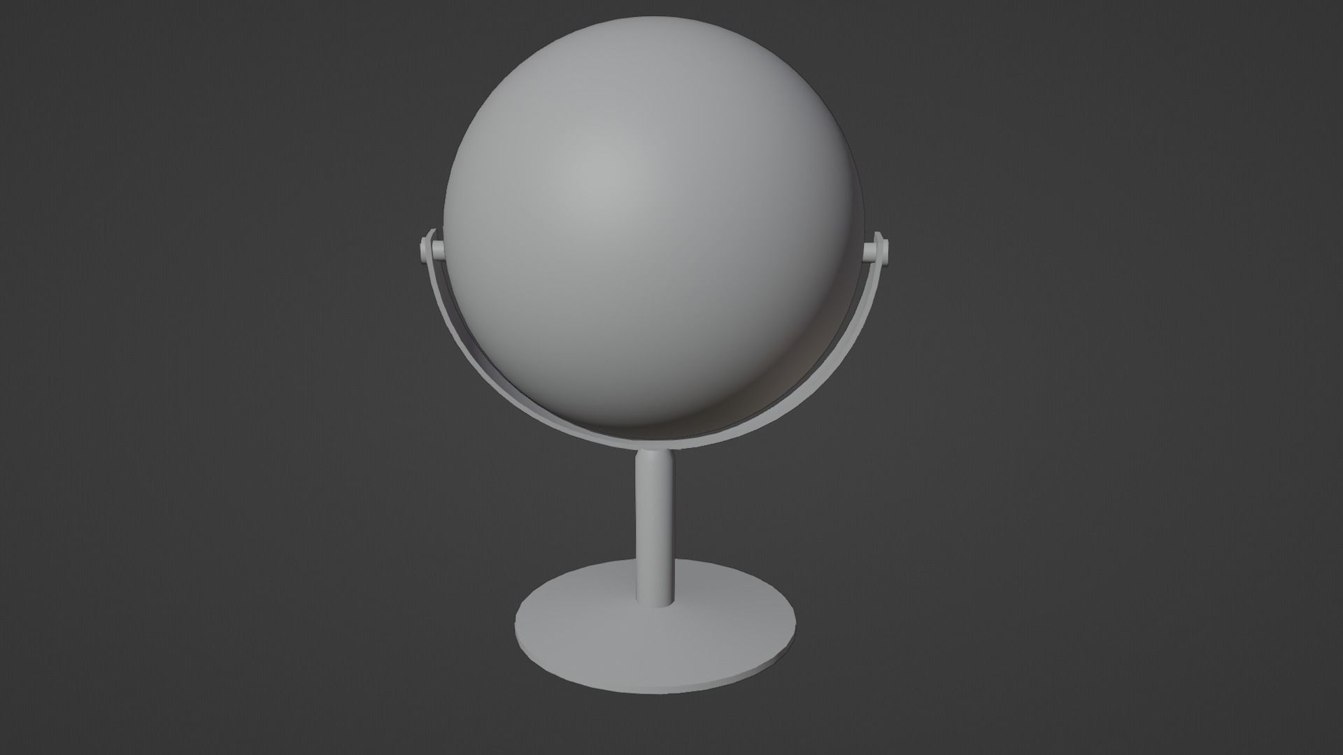 Globe with clouds Low-poly 3D model_1