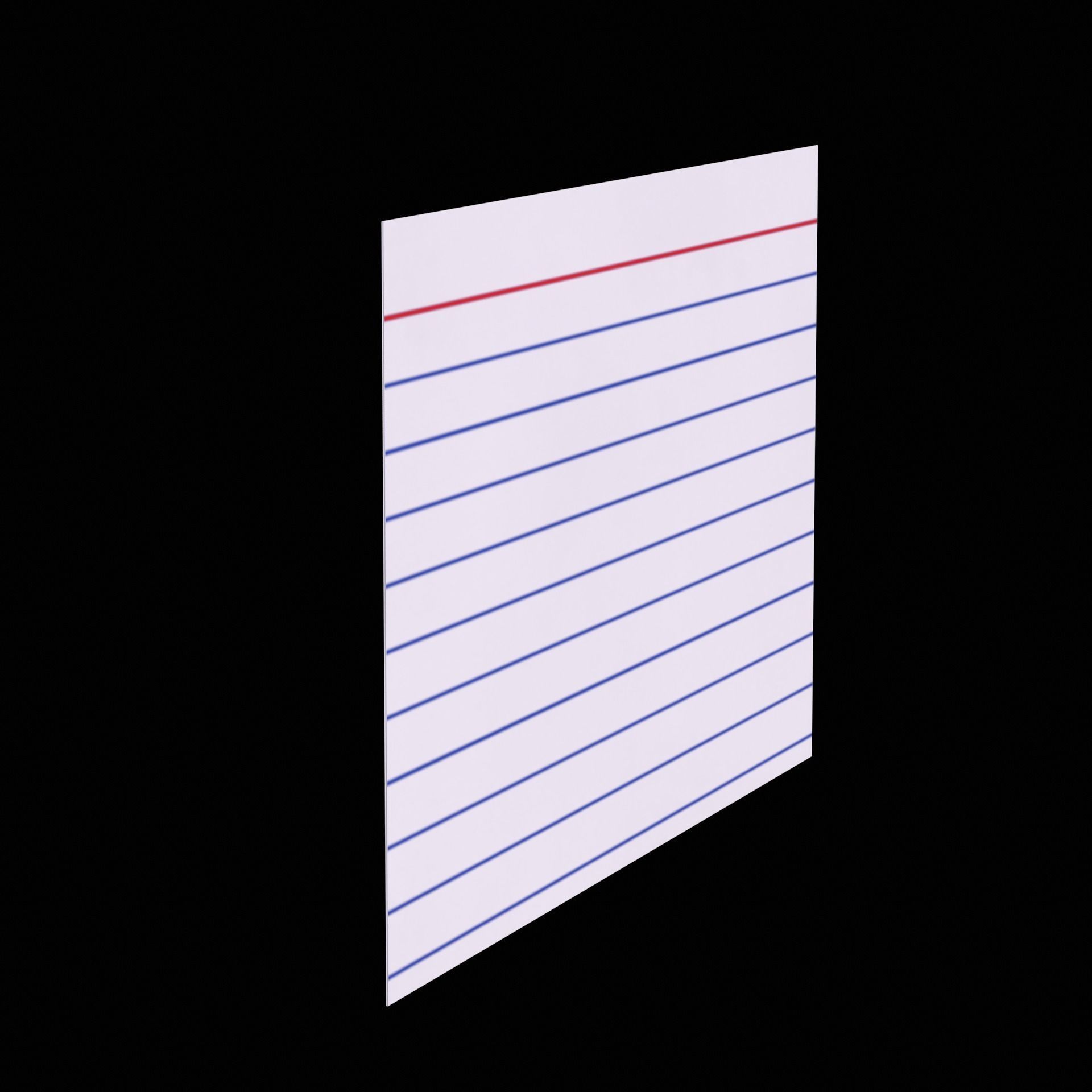 Index Card Low-poly 3D model_3