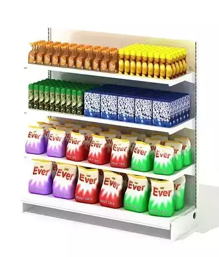 Commercial White Locking Shelves