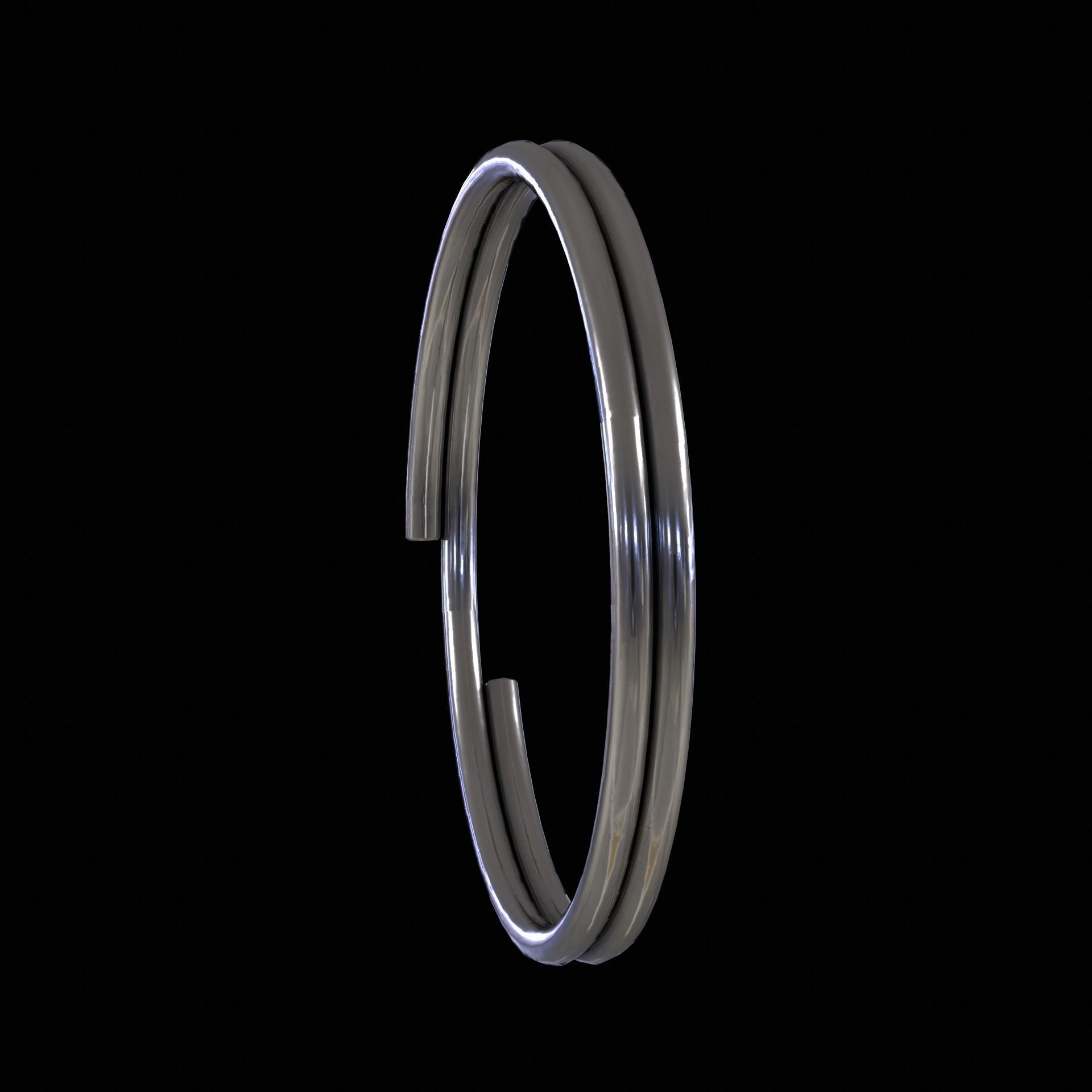 Keyring Loop Low-poly 3D model_4