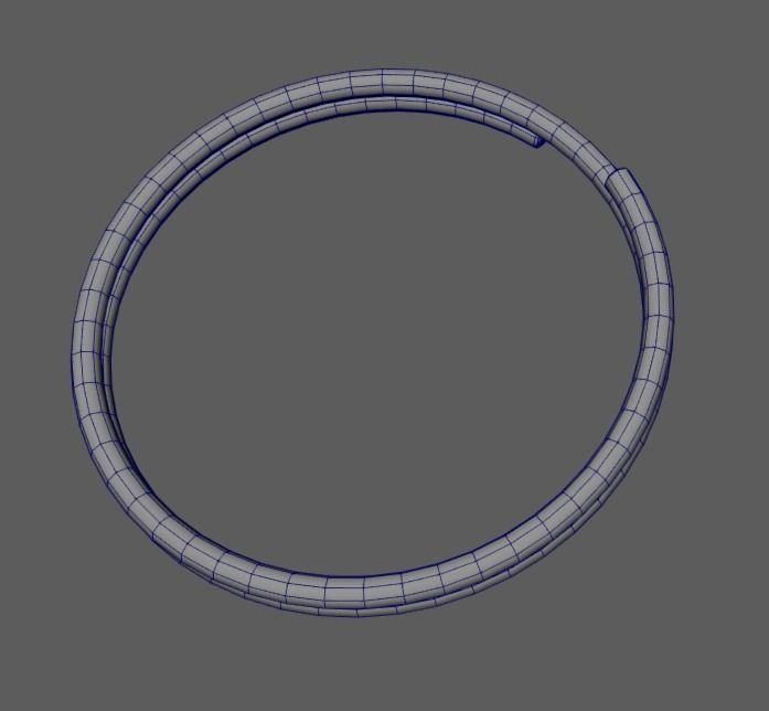 Keyring Loop Low-poly 3D model_5