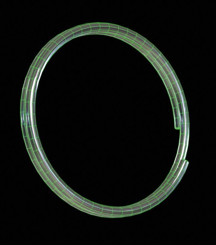 Keyring Loop Low-poly 3D model_6