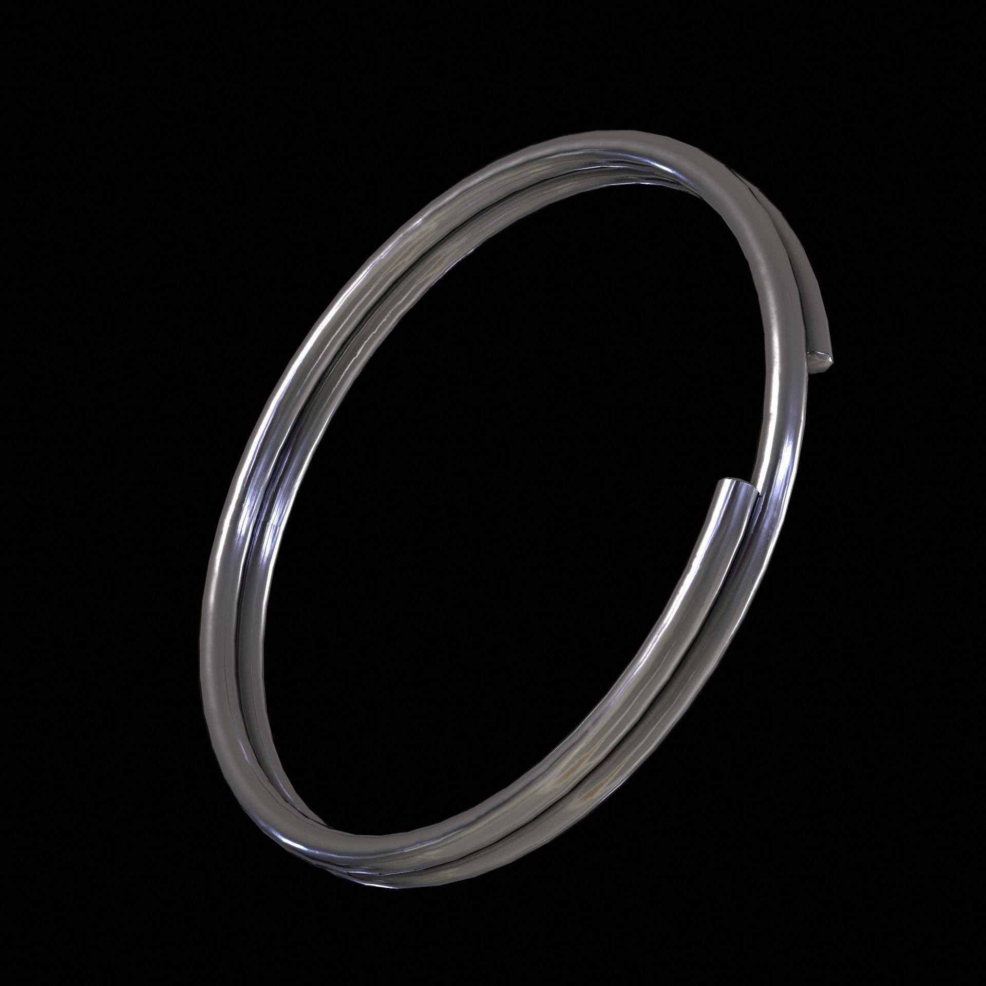 Keyring Loop Low-poly 3D model_3