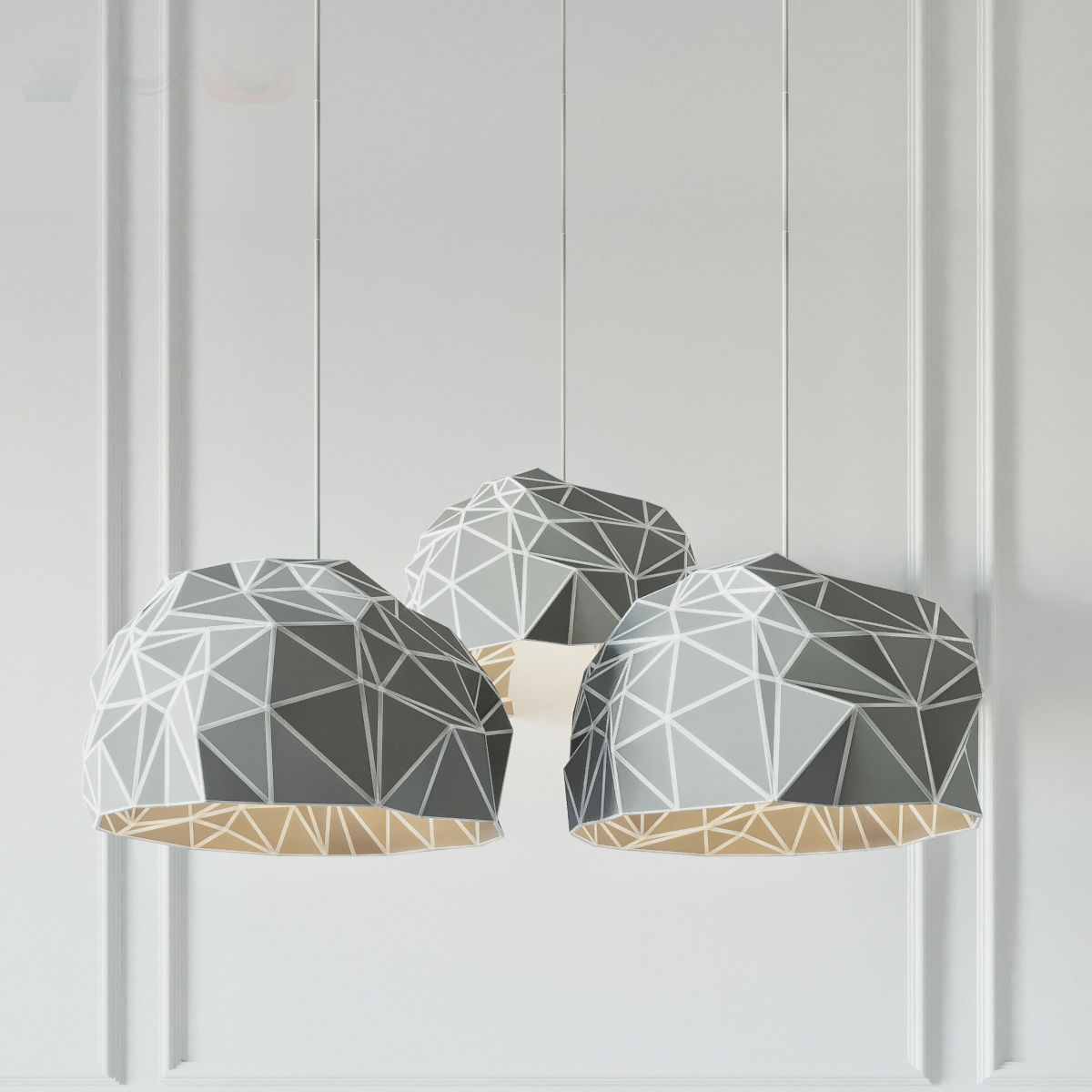 Chandelier rock suspension lamp in 2009 3D model_1