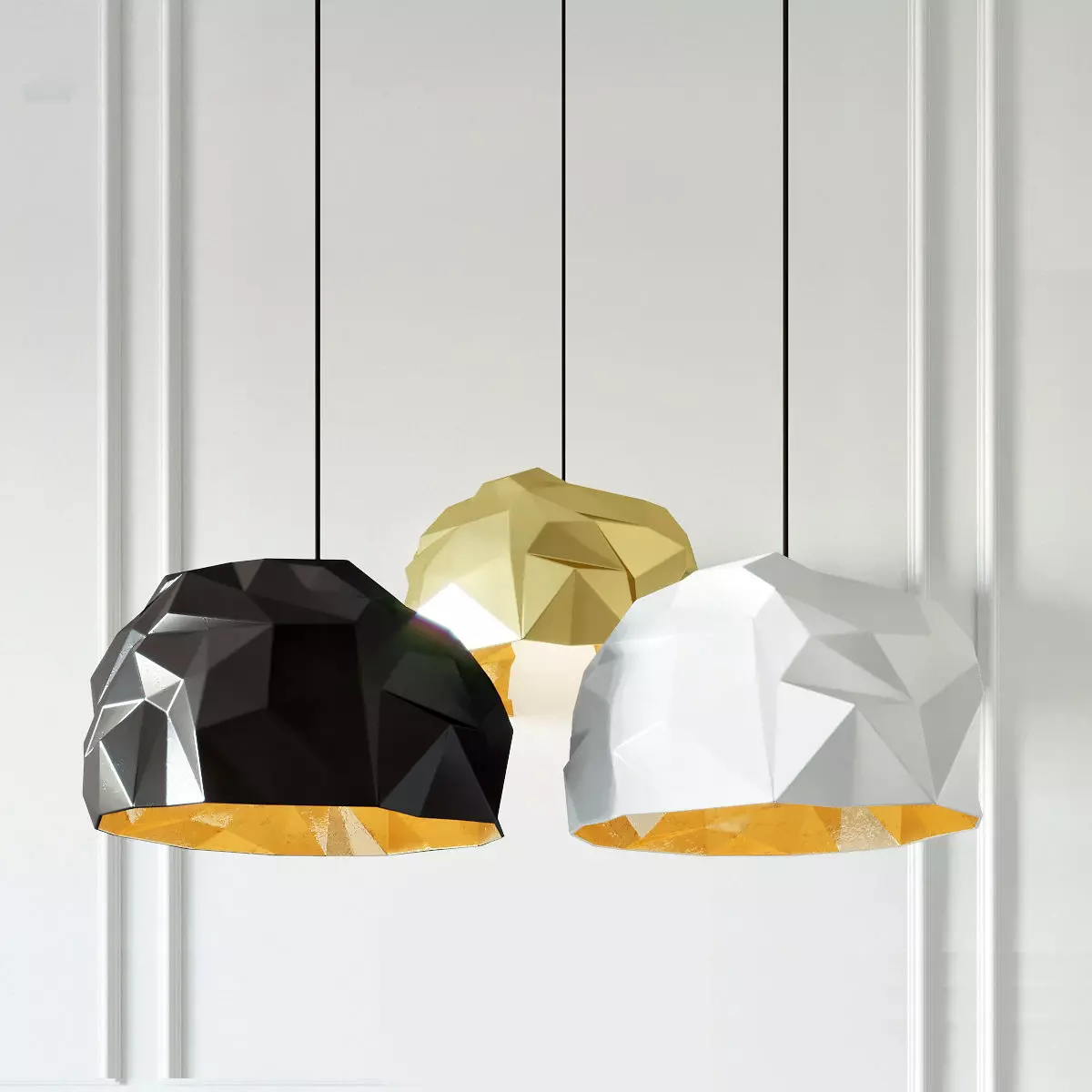 Chandelier rock suspension lamp in 2009 3D model_0