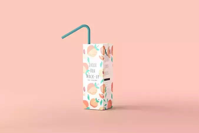 Juice Packet Carton Box 3D model
