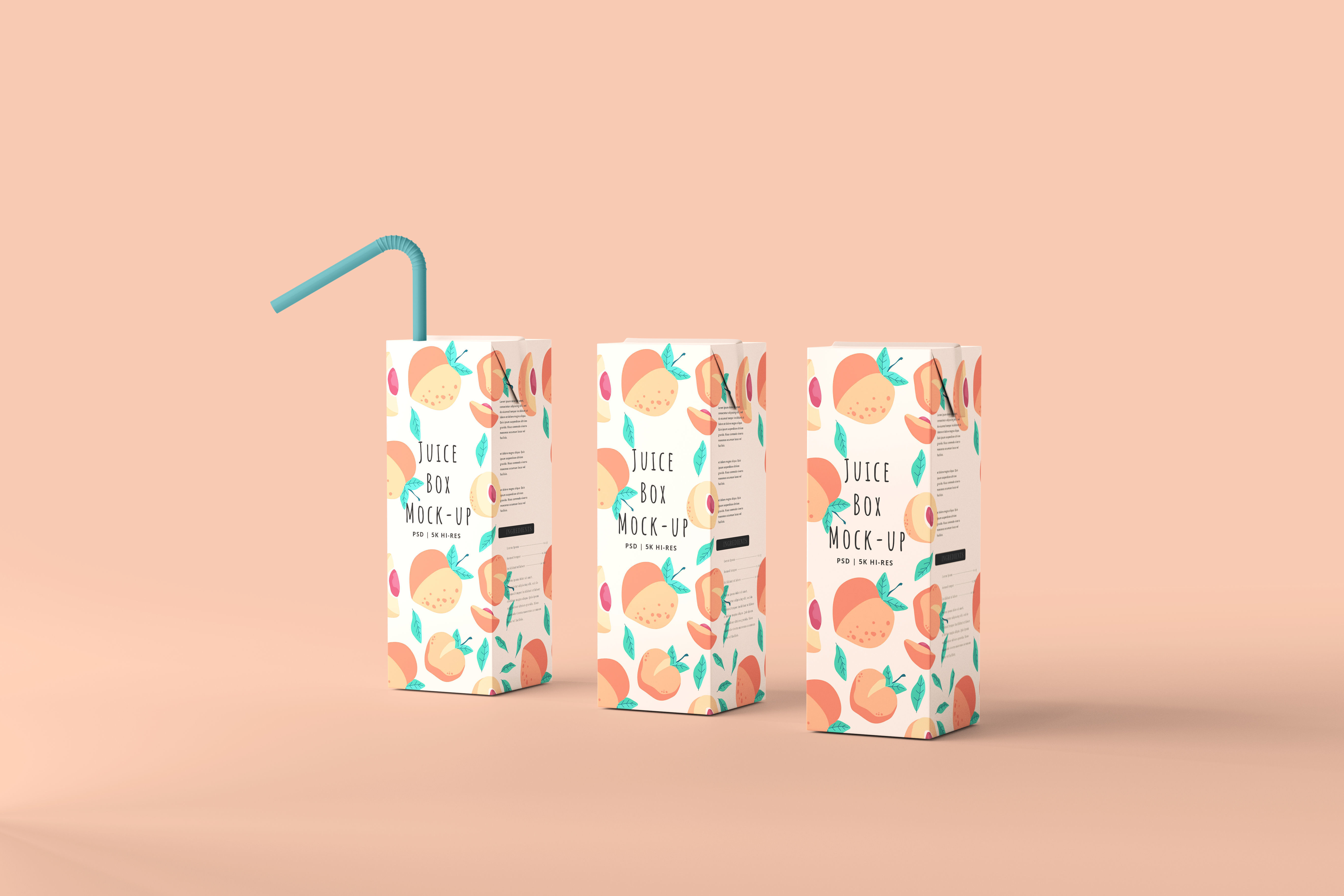 Juice Packet Carton Box 3D model_5