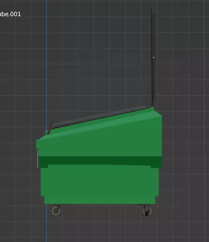 Dumpster recycling bin on wheels Free 3D model