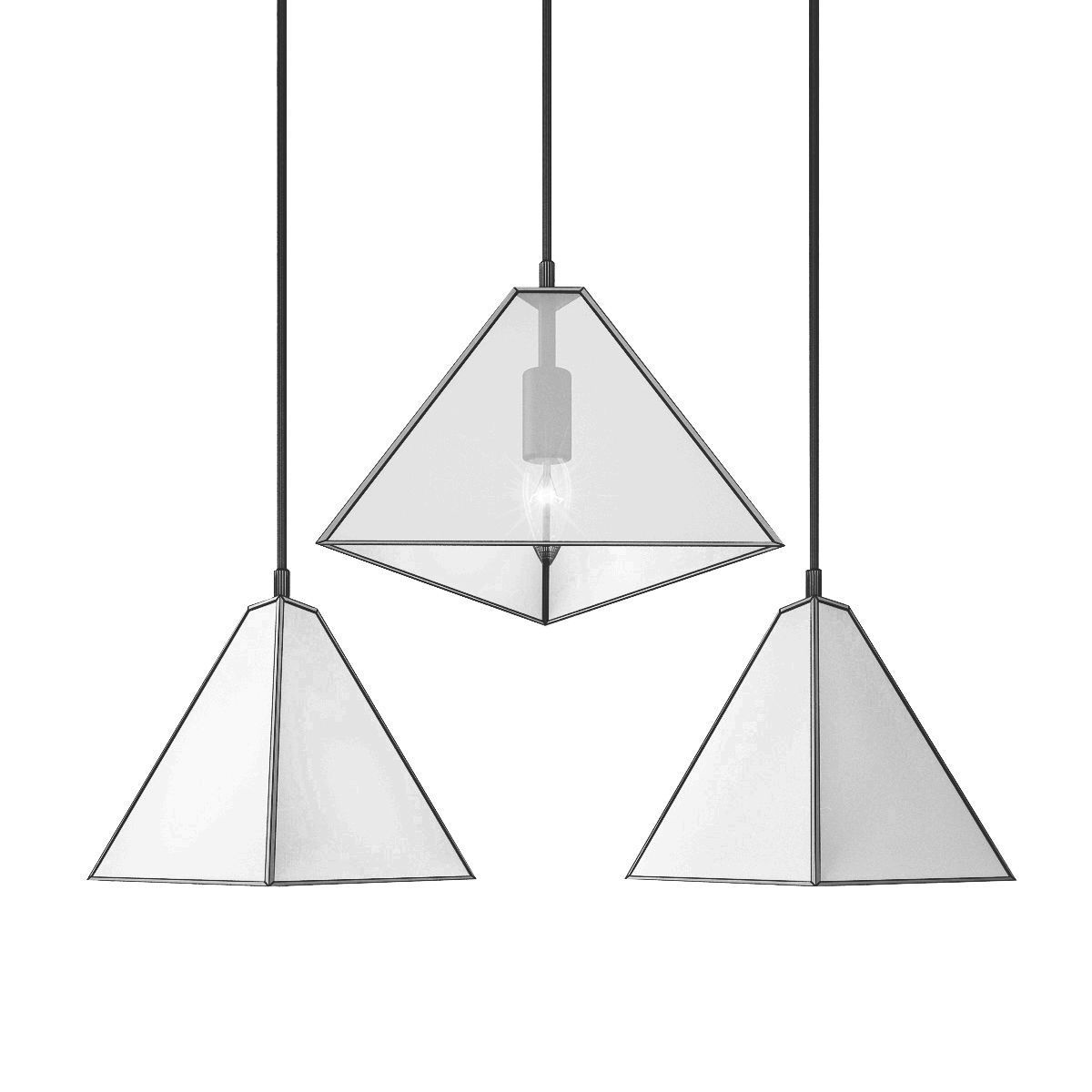 Pyramid glass pendant 3D model_1