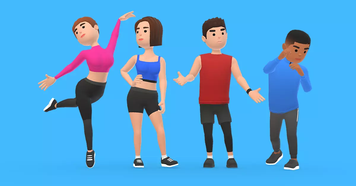 HYPER CASUAL CHARACTERS VOLUME 2 - GYM Low-poly 3D model_0