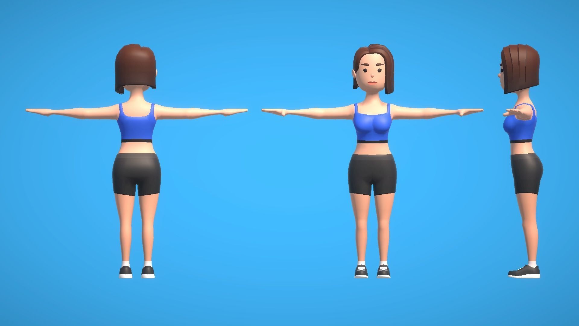 HYPER CASUAL CHARACTERS VOLUME 2 - GYM Low-poly 3D model_3