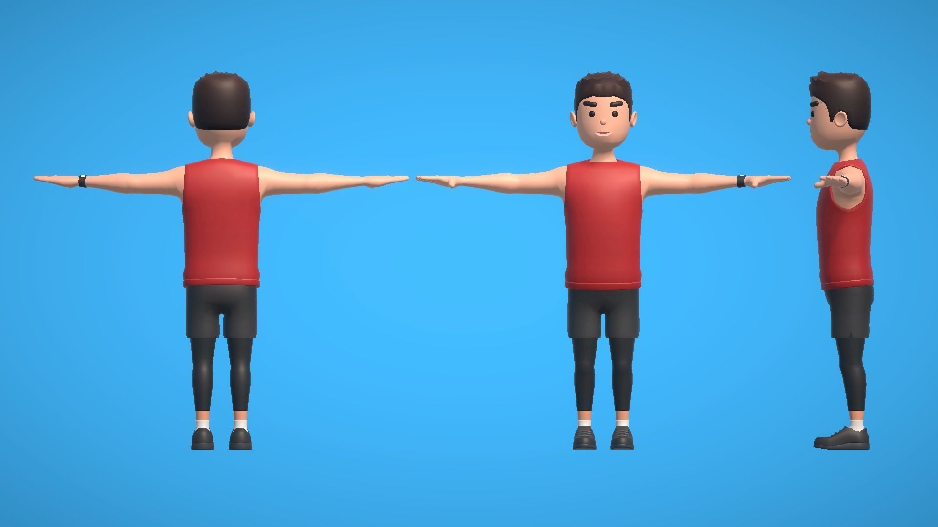 HYPER CASUAL CHARACTERS VOLUME 2 - GYM Low-poly 3D model_4