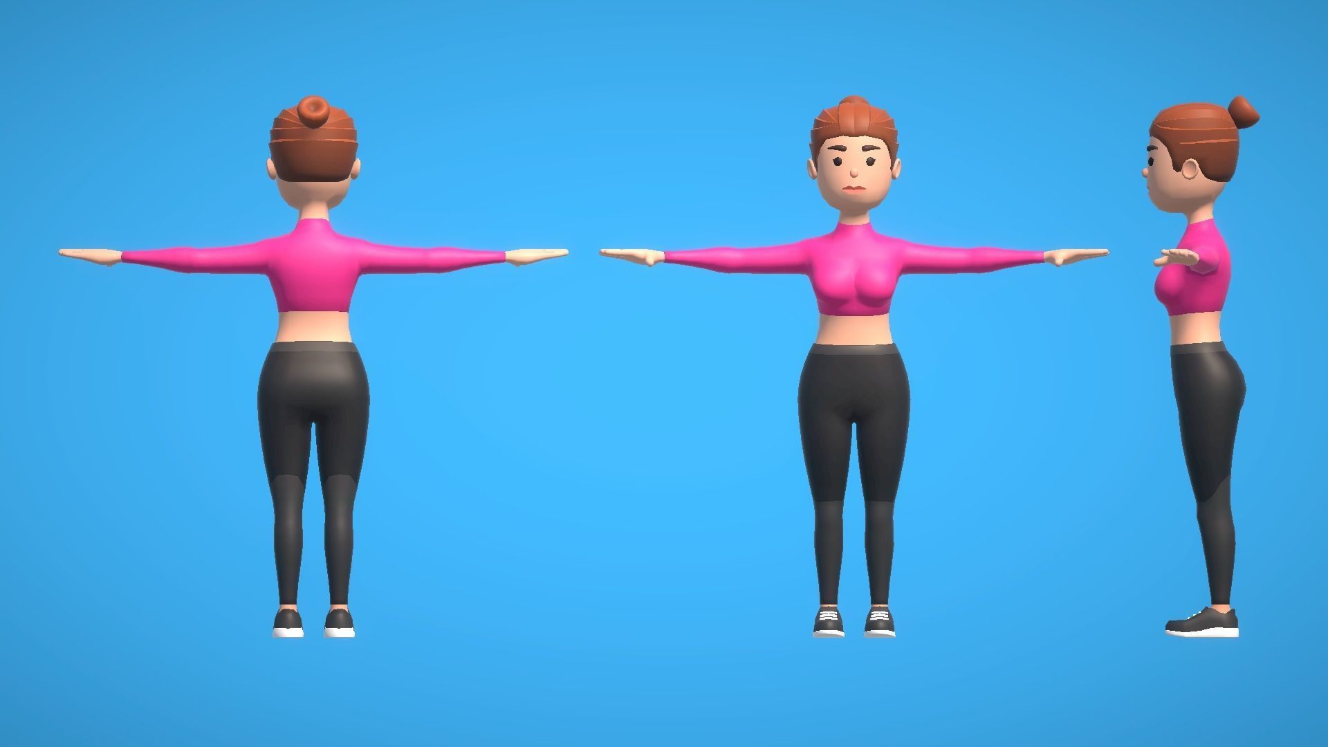 HYPER CASUAL CHARACTERS VOLUME 2 - GYM Low-poly 3D model_5