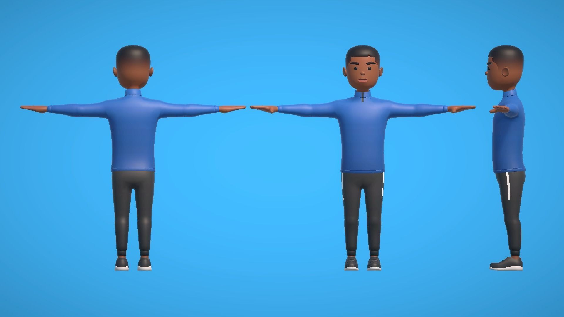 HYPER CASUAL CHARACTERS VOLUME 2 - GYM Low-poly 3D model_6