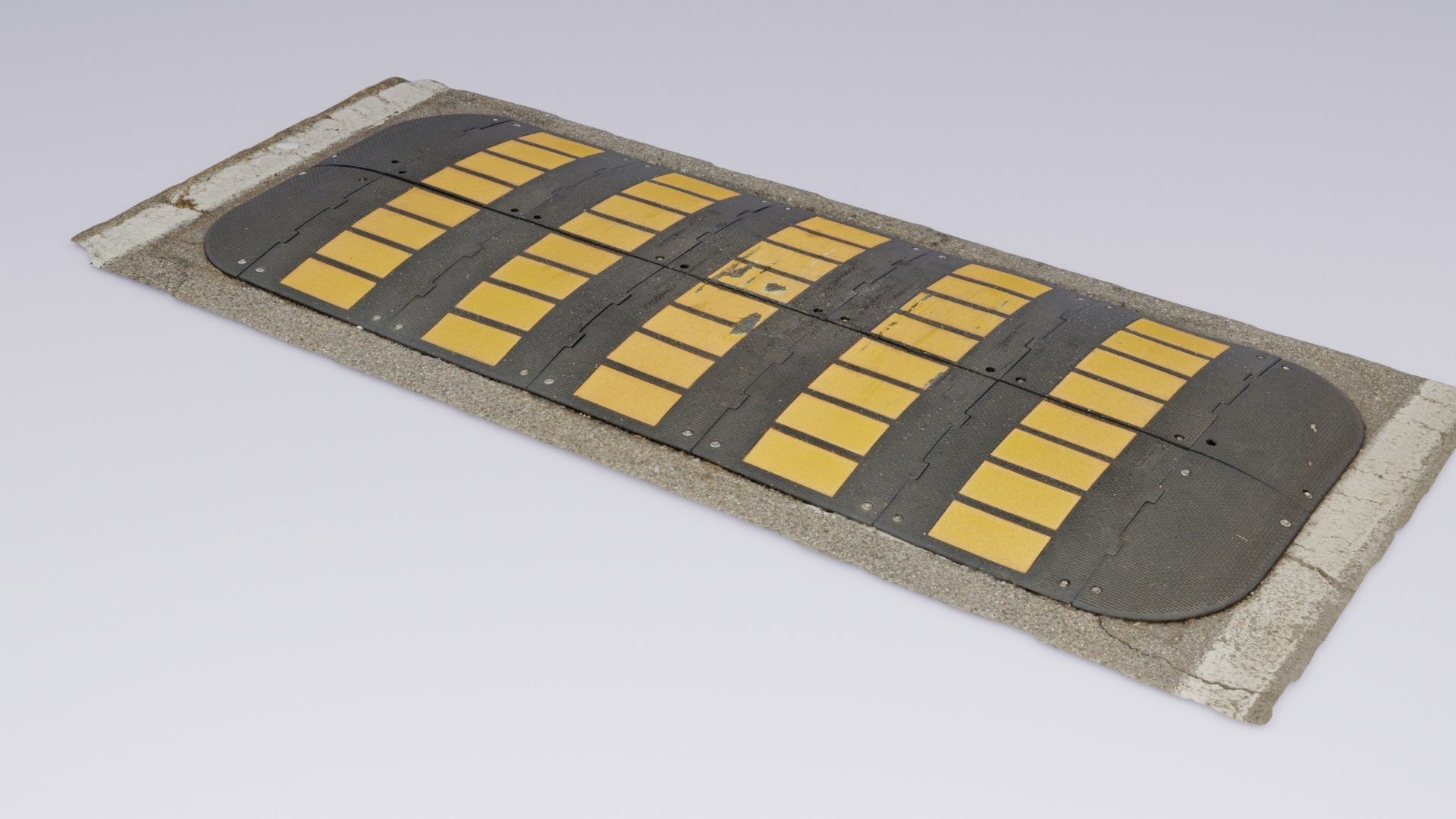 Traffic Speed Bump high-poly 3D model_1