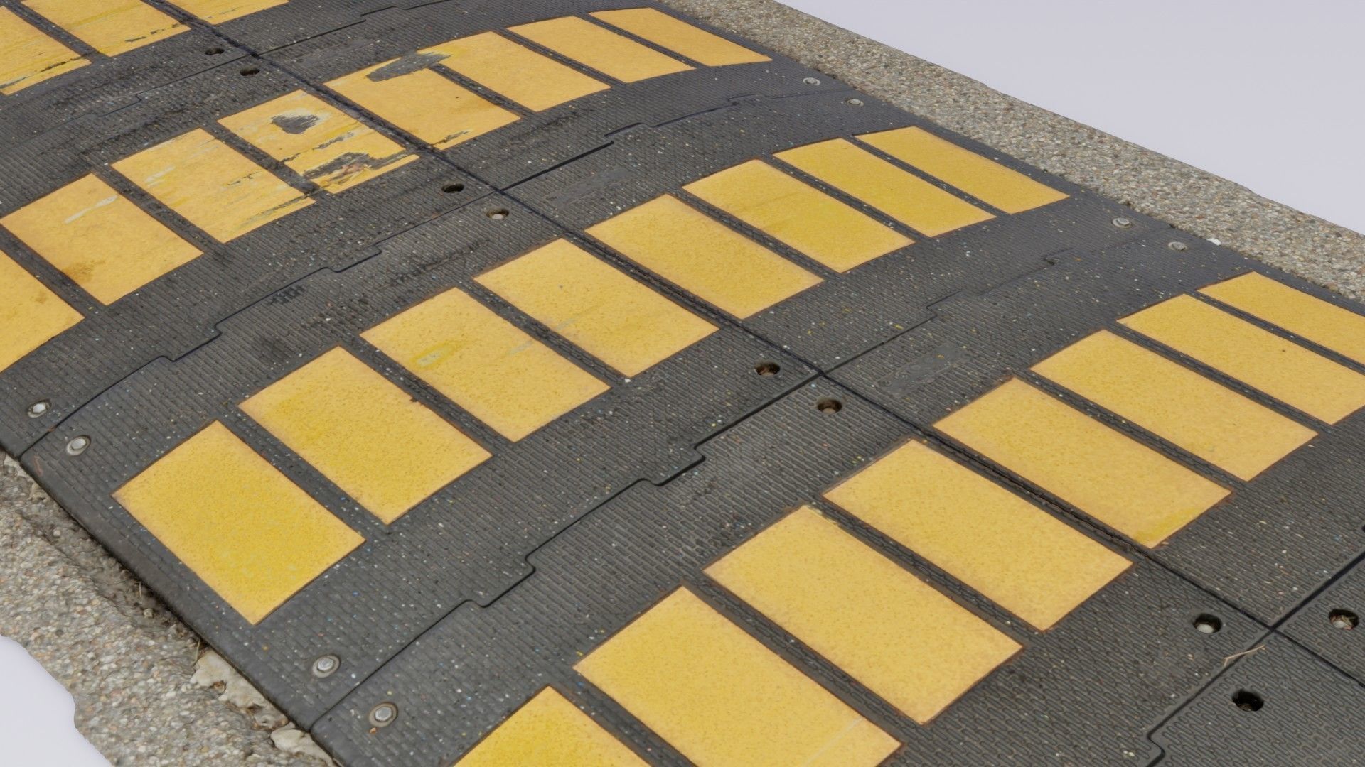 Traffic Speed Bump high-poly 3D model_6