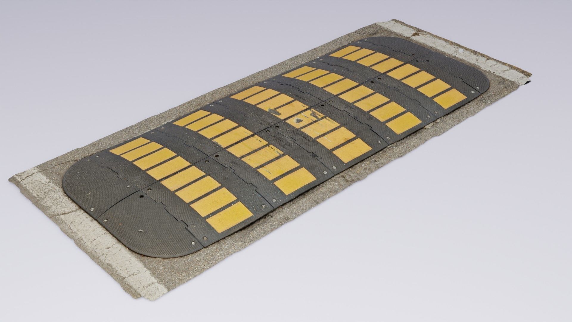 Traffic Speed Bump high-poly 3D model_3