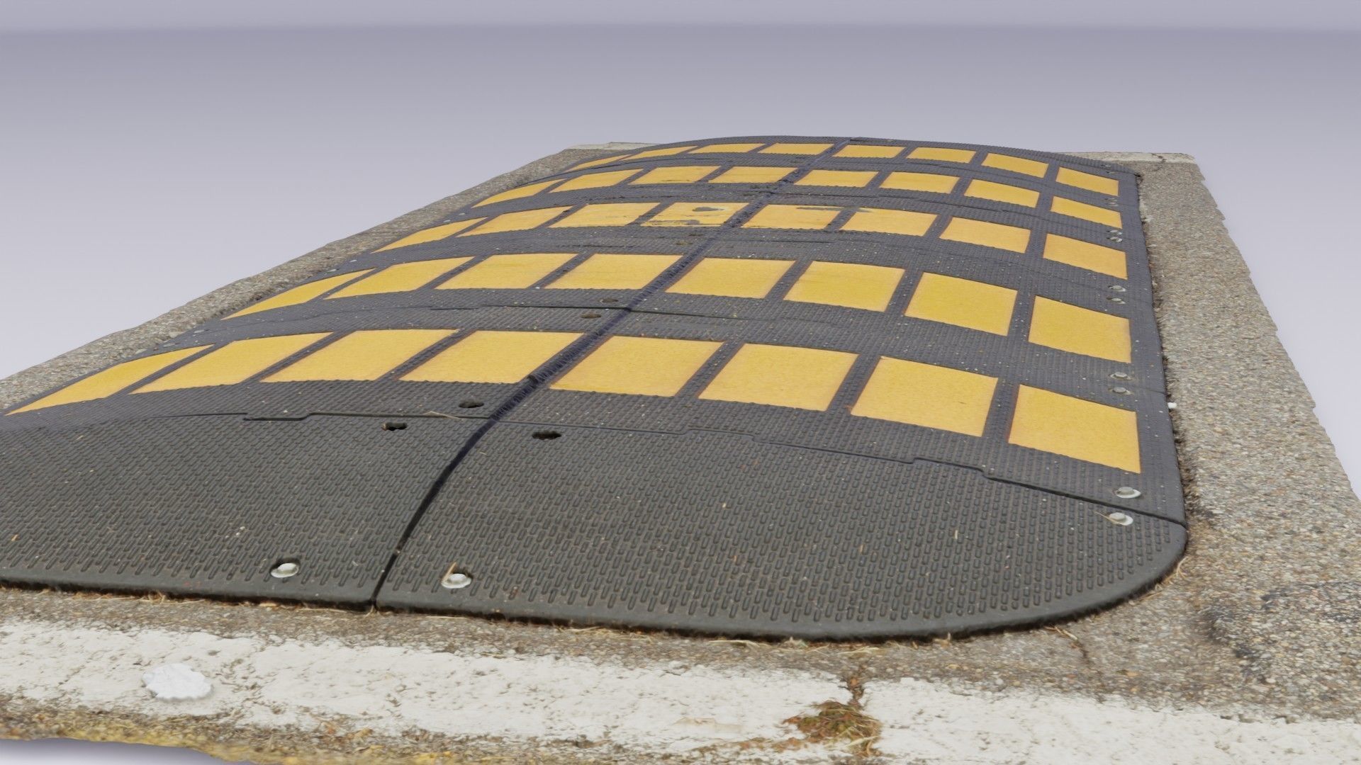 Traffic Speed Bump high-poly 3D model_7