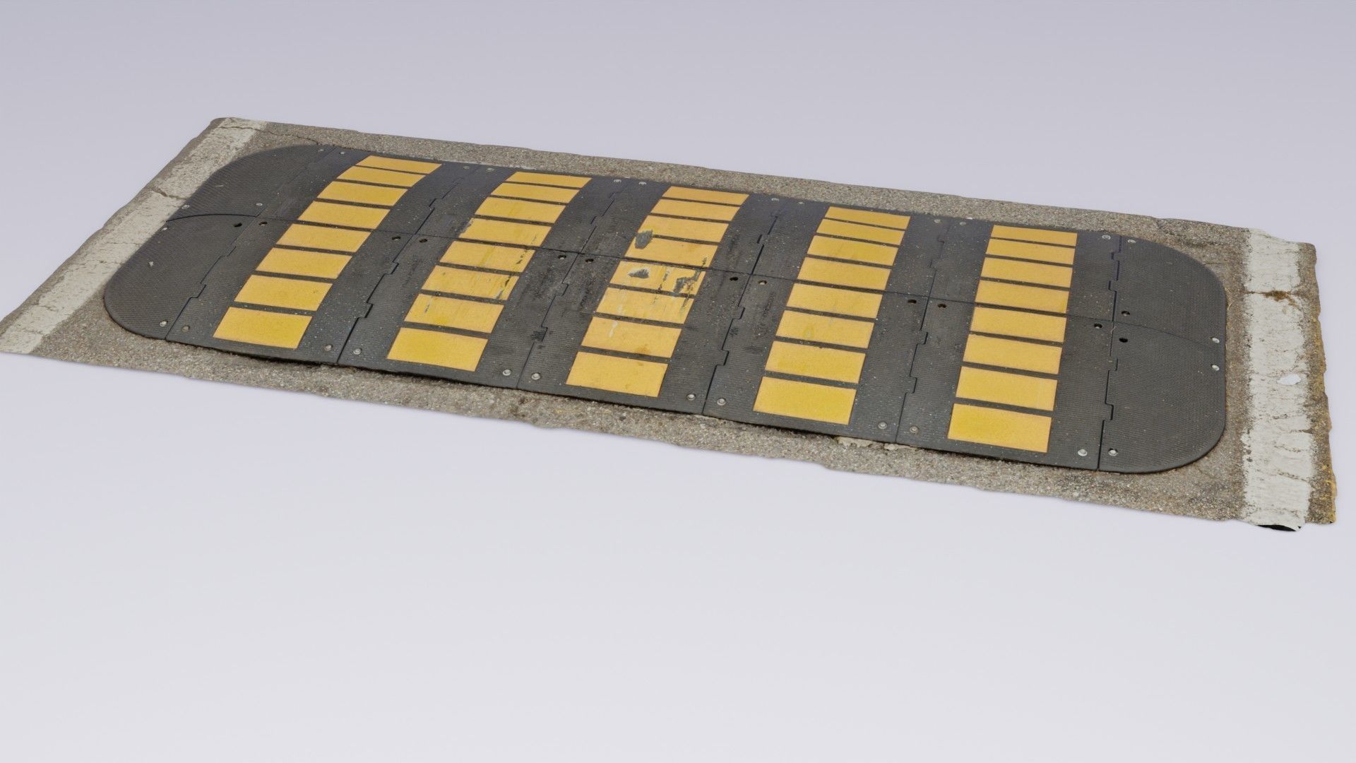 Traffic Speed Bump high-poly 3D model_4