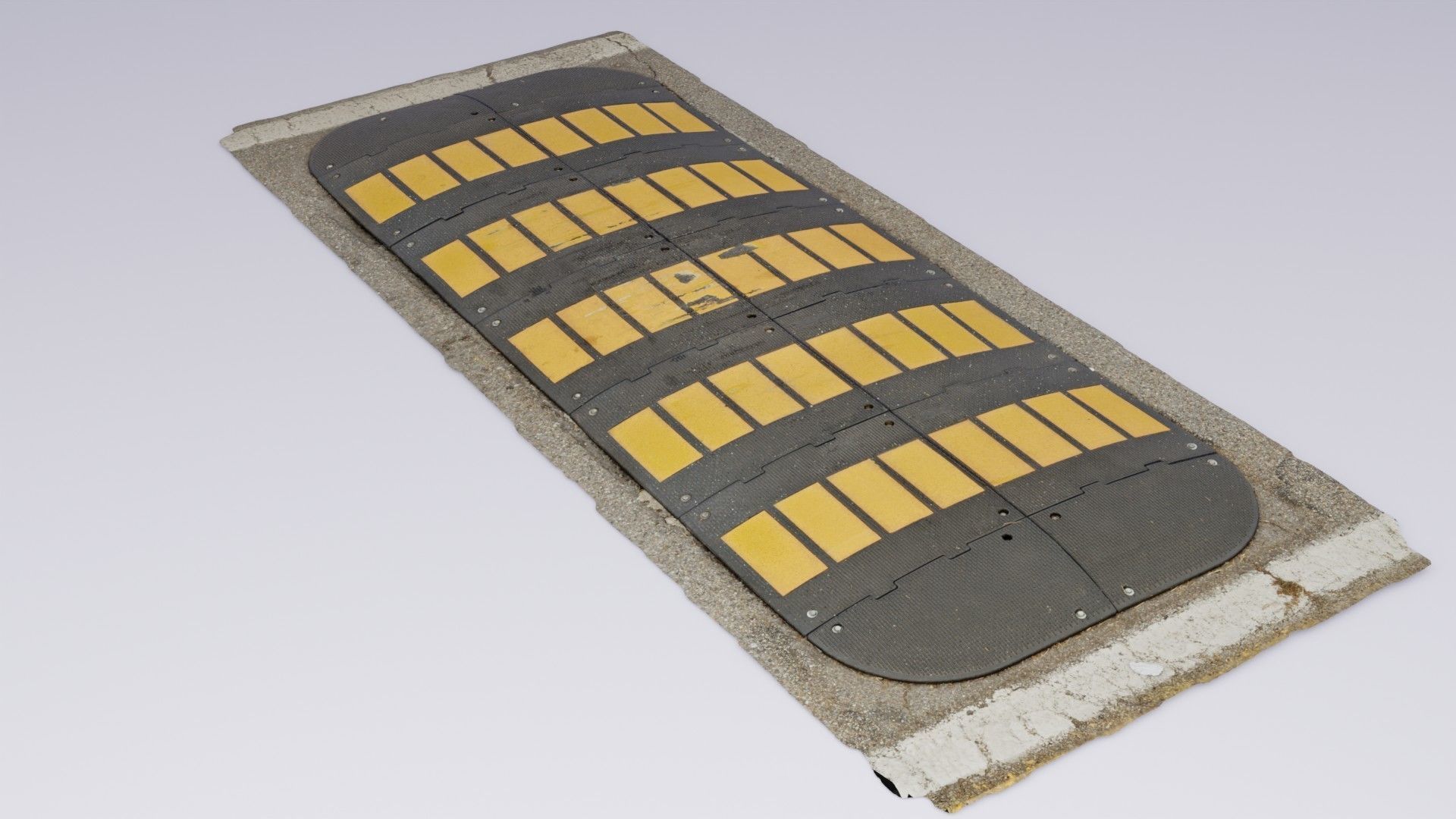 Traffic Speed Bump high-poly 3D model_5