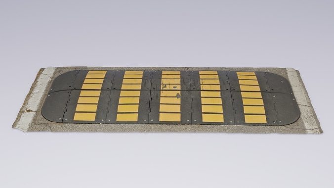 Traffic Speed Bump high-poly 3D model