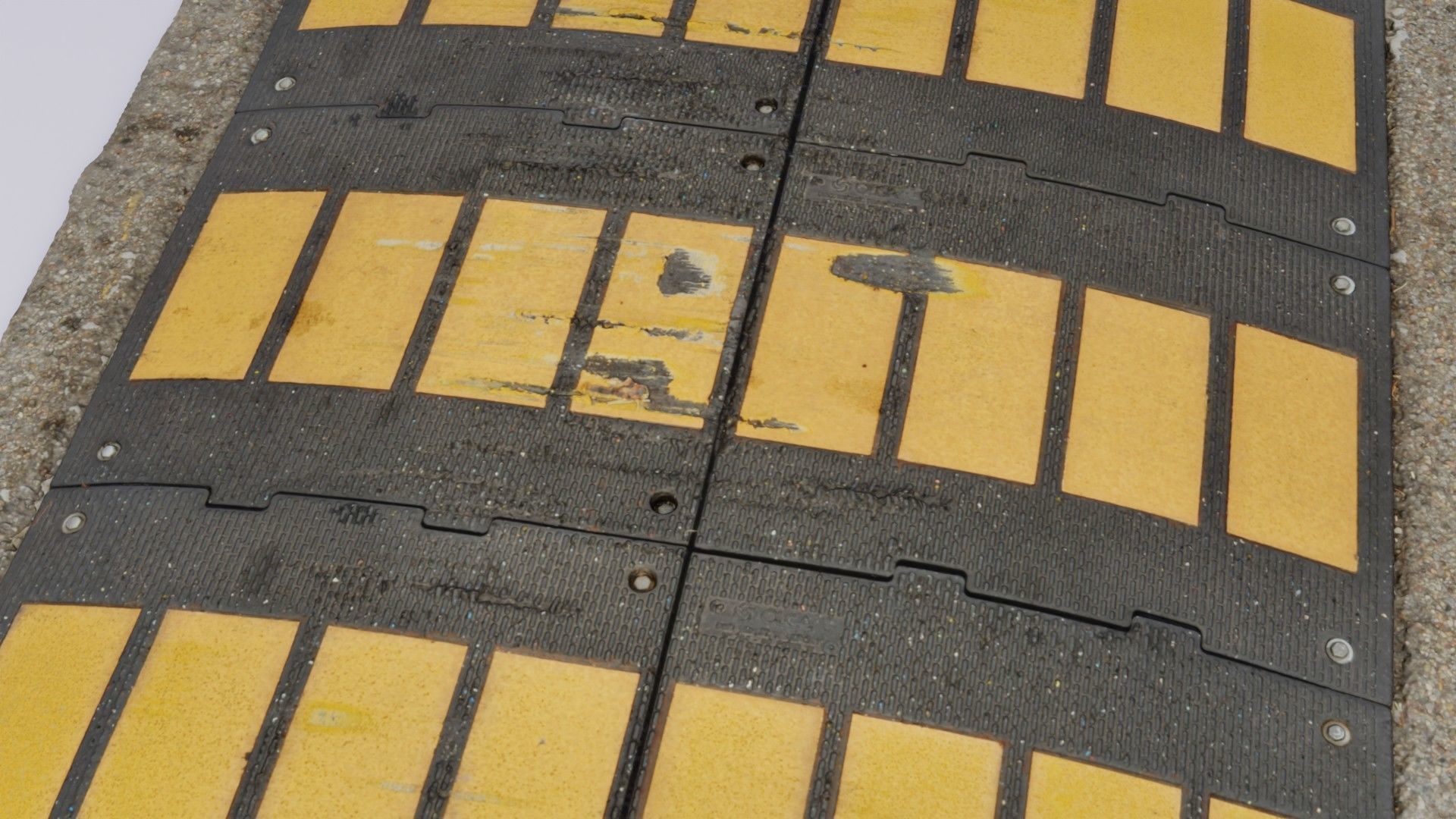 Traffic Speed Bump high-poly 3D model_8