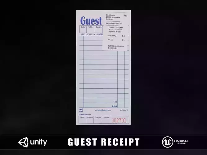 Guest Receipt